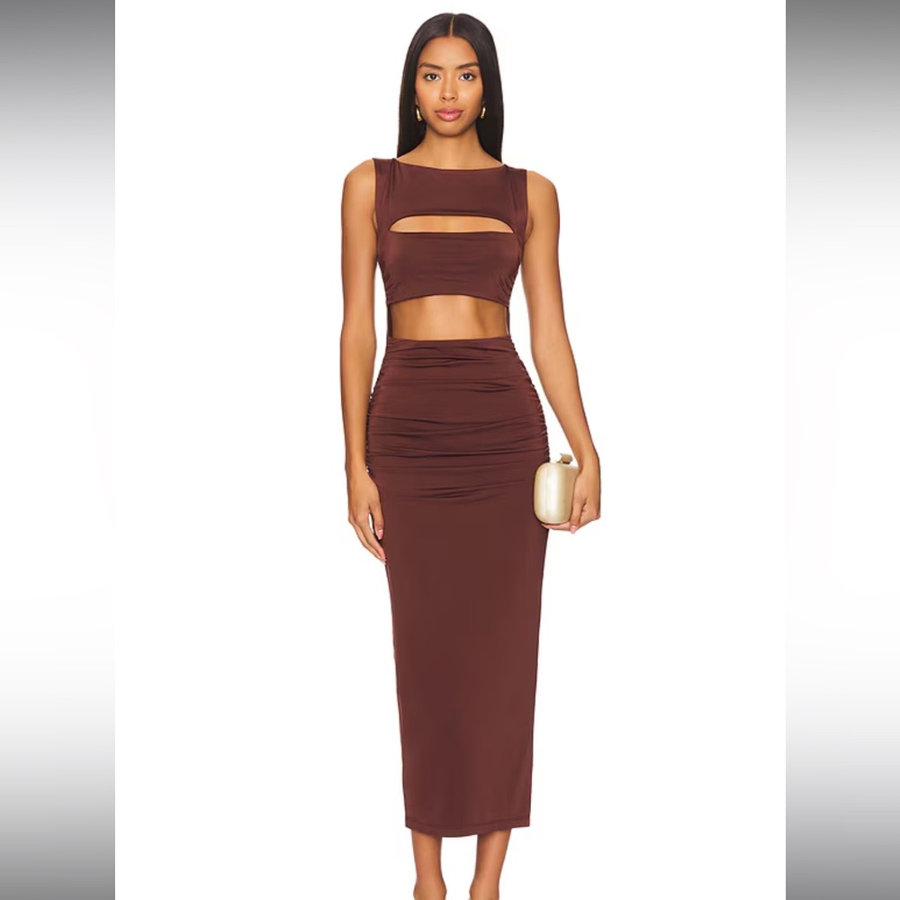 Enigma Midi Dress in Chocolate
Nookie
